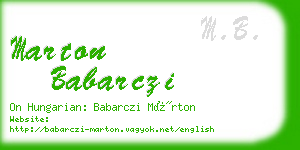 marton babarczi business card